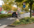 Neue Fahrbahnmarkierung auf der Humboldtstraße
