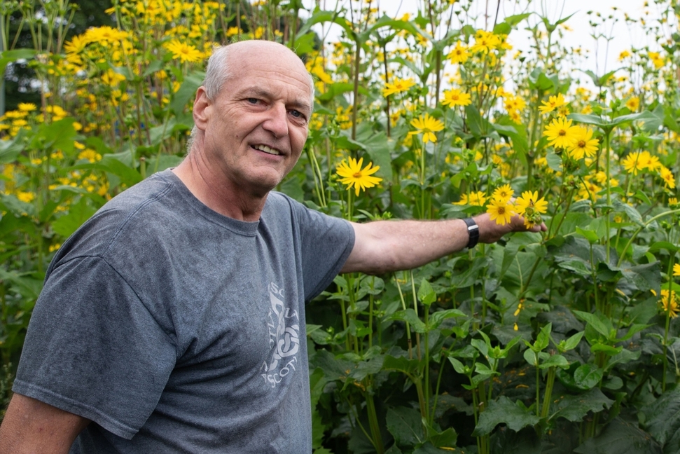 Der Kirchhellener Werner Gahlen, Imker, Bienenexperte und Kräuterpädagoge, gibt Tipps im Umgang mit (Wild-)Bienen.