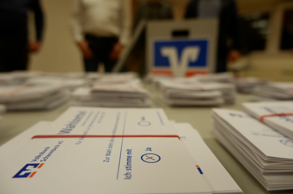 Die Volksbank Schermbeck eG hat 224 Vertreter ins Mitgliederparlament gewählt.