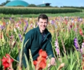 Justus Beckmann im Blumenmeer: Frische, selbstgeschnittene Blumen kommen in Kirchhellen gut an.