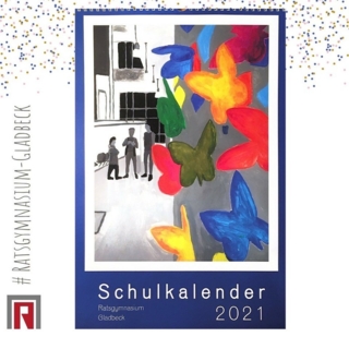 Der Jahreskalender des Ratsgymnasiums Gladbeck mit Kunst der Schülerinnen und Schuüler