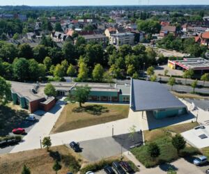 Treffpunkt Altstadt in einer Drohnenaufnahme von August 2022