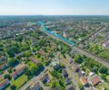 Fotomontage Verlauf des Regenwasserkanals im Ausbaubereich B224/ A52 ab Blickrichtung Erlenstraße.