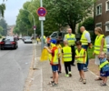 Eine Aktion der Regenbogenschule gegen das Verkehrschaos