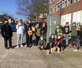 Profilgruppe der Sekundarschule Kirchhellen bringt Insektenhotels an