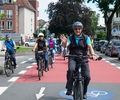 Beim gemeinsamen Befahren der neuen Fahrradstraße war die Freude groß.