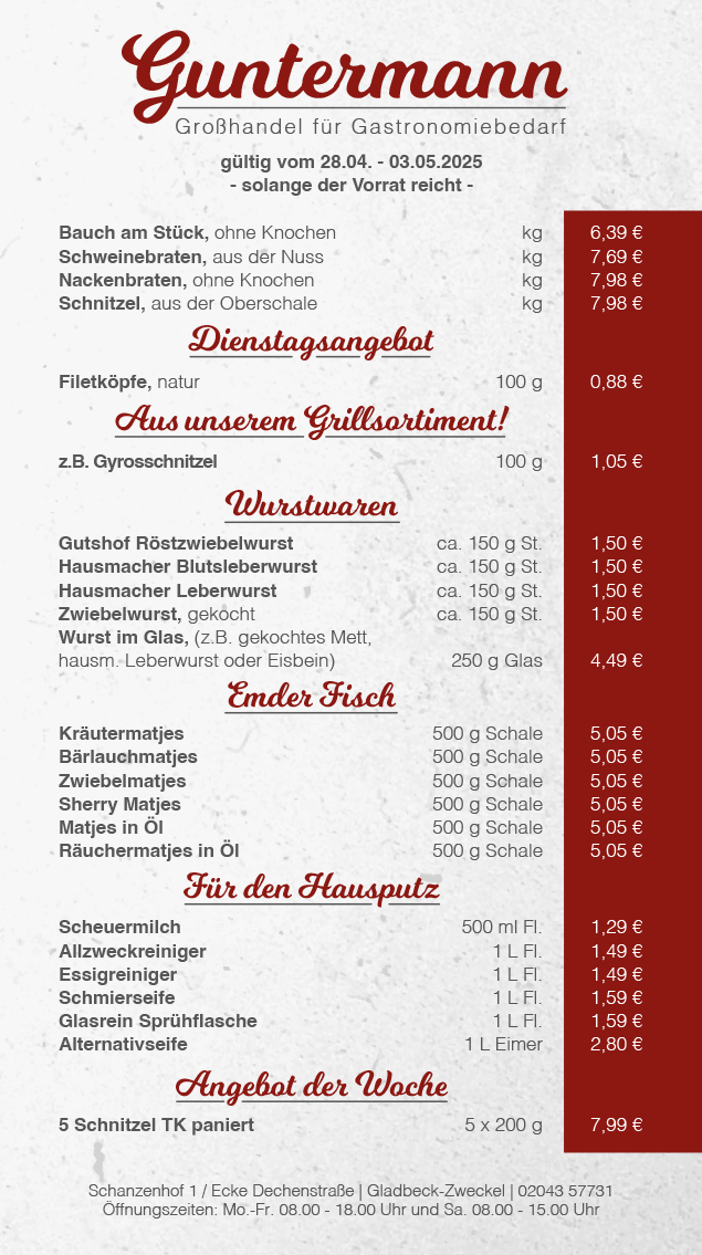 Guntermann Gastronomie Groß- & Einzelhandel