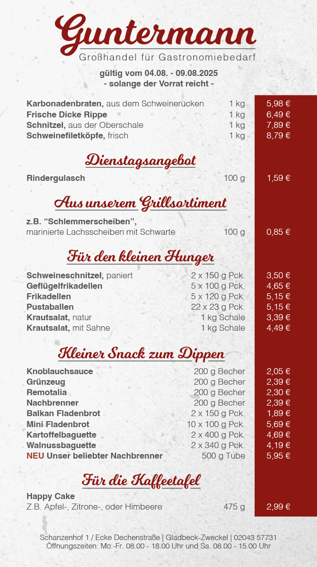 Guntermann Gastronomie Groß- & Einzelhandel