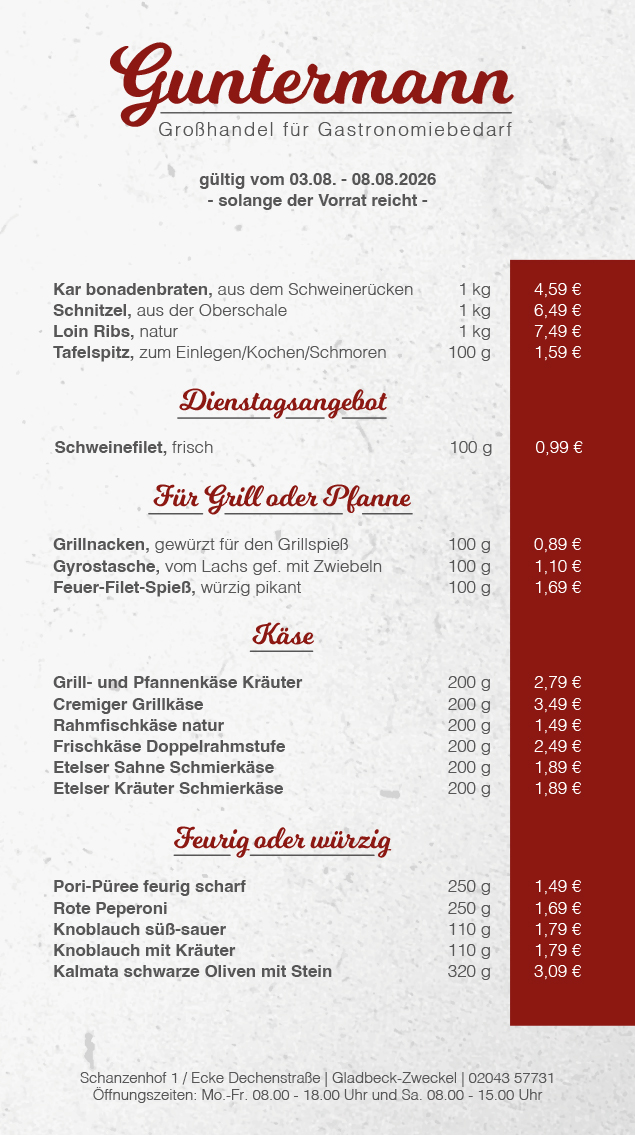 Guntermann Gastronomie Groß- & Einzelhandel