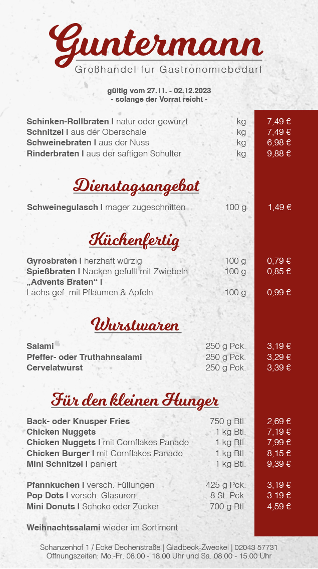 Guntermann Gastronomie Groß- & Einzelhandel